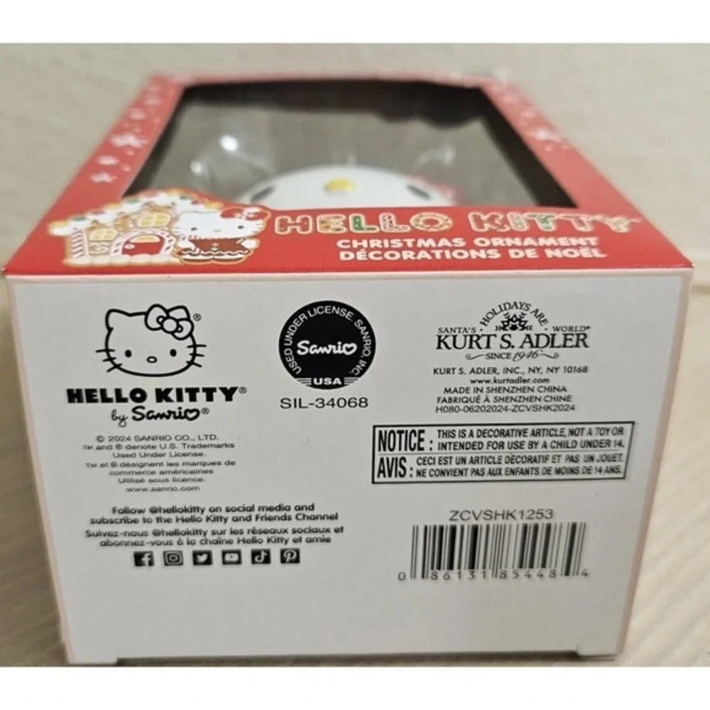 Hello Kitty Christmas Ornament Elf Holiday Decor,‎ Xmas Tree Decoration, New
